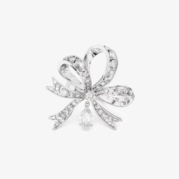 Anillo Swarovski Volta Lazo Grande Blanco