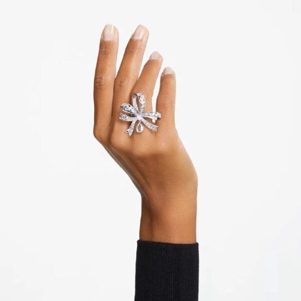 Anillo Swarovski Volta Lazo Grande Blanco - Imagen 3