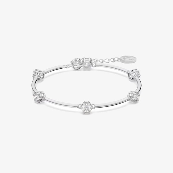 Pulsera Swarovski Constella Talla Redonda Plateada