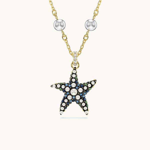 Collar Swarovski Idyllia Starfish Cristal Multicolor Dorado