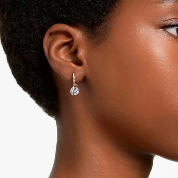 Aros Swarovski Argollas Constella Cristal Blanco Rose - Imagen 3