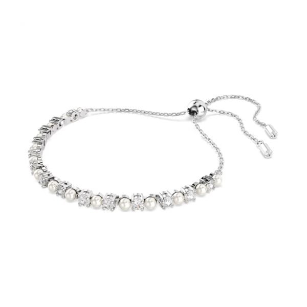 Pulsera Swarovski Tennis Matrix Perla de Cristal Blanco - Imagen 2