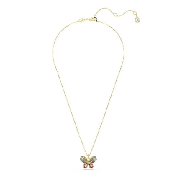 Collar Swarovski Idyllia Butterfly Cristales Multicolor Dorado - Imagen 2