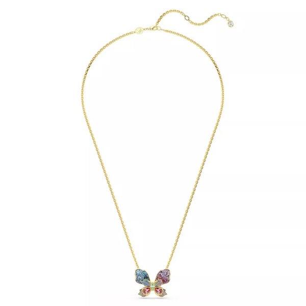 Collar Swarovski Idyllia Butterfly Cristales Multicolor Dorado - Imagen 2