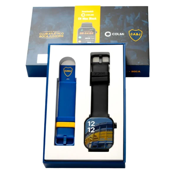 Smartwatch Colmi Oficial Boca C8 MAX Negro + correa extra + fondos exclusivos - Imagen 8