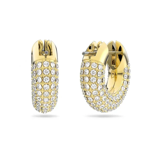 Aros Swarovski Argollas Dextera Dorados - Imagen 2