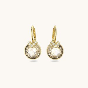 Aros Swarovski Bella V Cristal Dorado Baño de Rodio Amarillo
