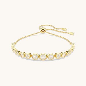 Pulsera Swarovski Tennis Imber Cristal Blanco Dorado